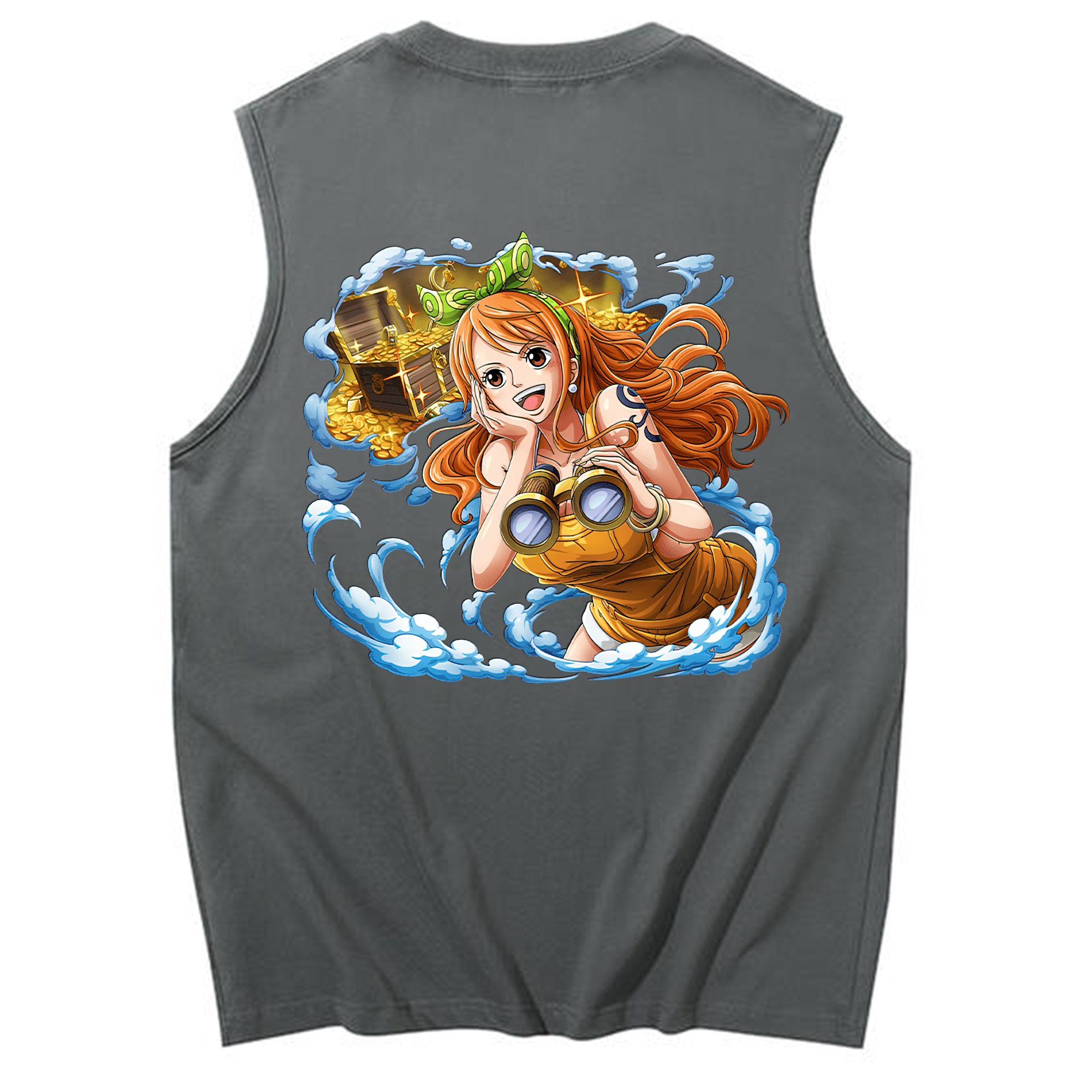 ワンピース ナミ ONE PIECE Nami コットン100％タンクトップ（背面プリント）